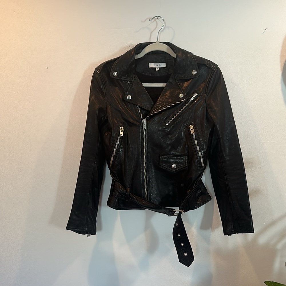 IRO Solar Black Leather Jacket